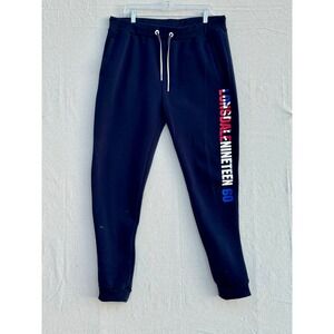 Lonsdale London Nineteen 60 Mens XL Navy Blue Graphic Jogger Sweatpants EM0661